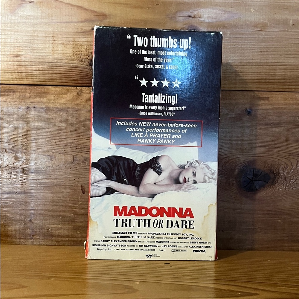 Madonna: Truth or Dare VHS